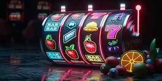 Exciting slot game reels spinning on mobile screen